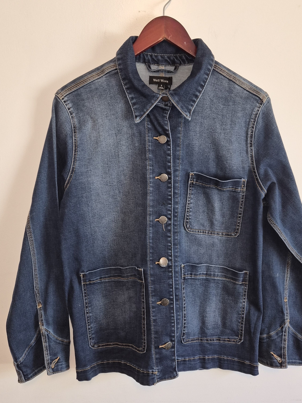 Well Worn Women's Blue Denim Button-Up Jacket
